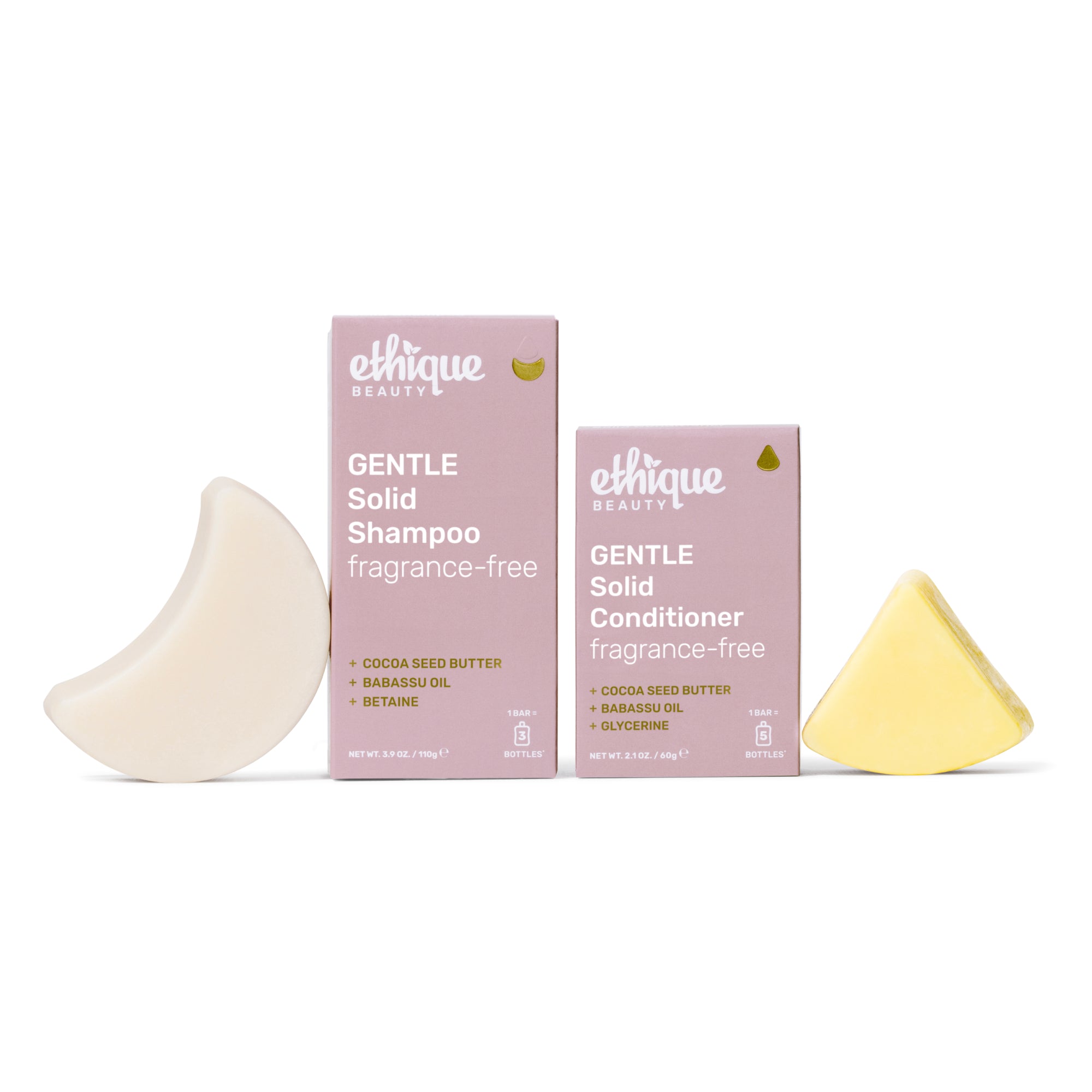 Gentle Solid Shampoo and Conditioner Bundle fragrance free