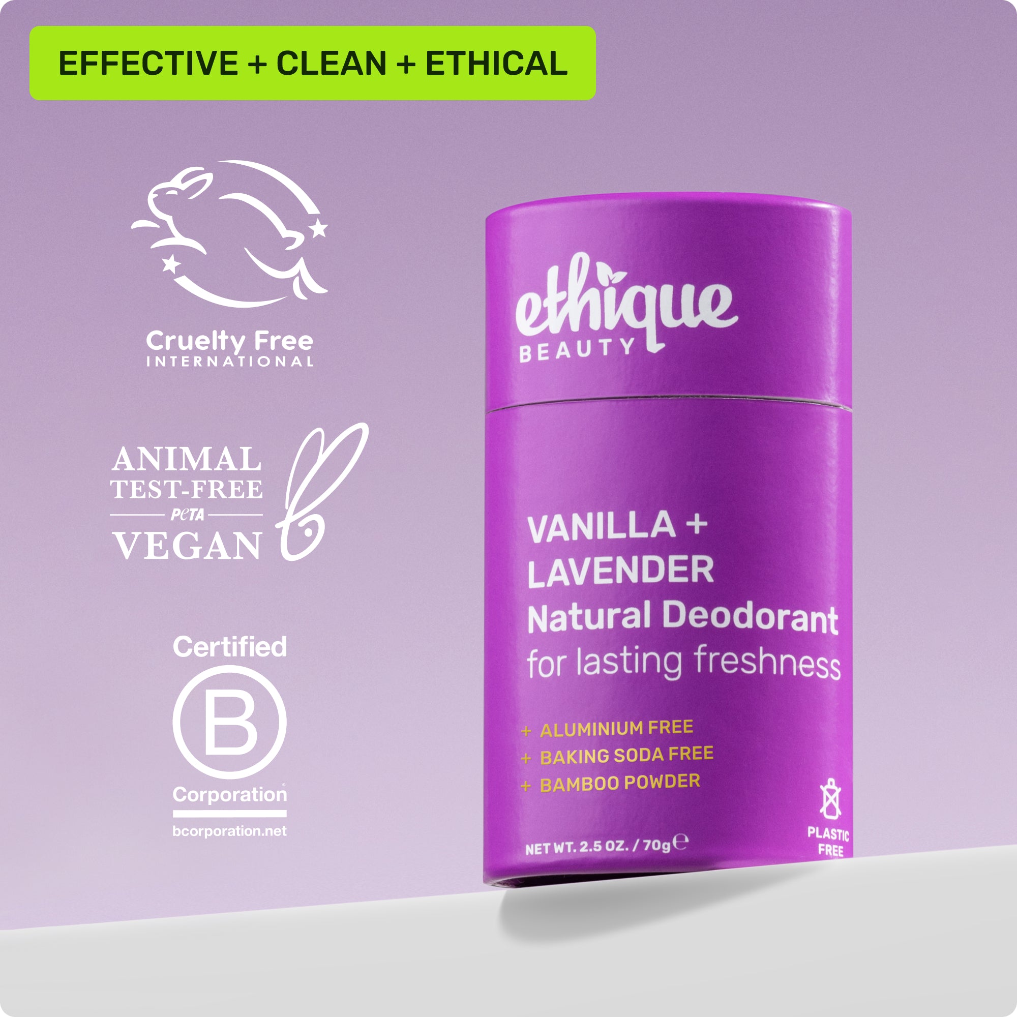 VANILLA + LAVENDER Natural Deodorant