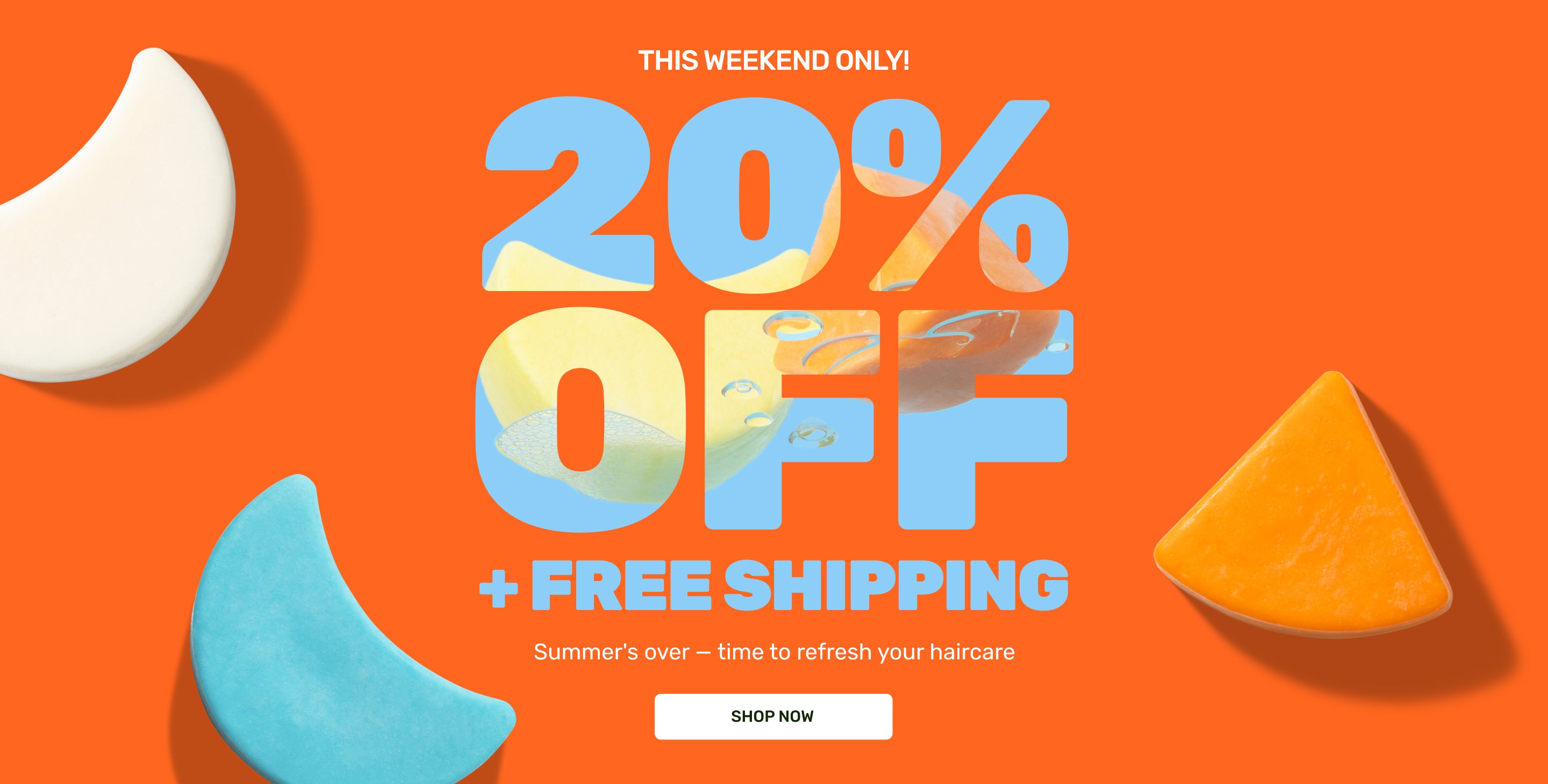 This weekend only! 20% off and free shipping. Summer's over, time to refresh your haircare! SHOP NOW