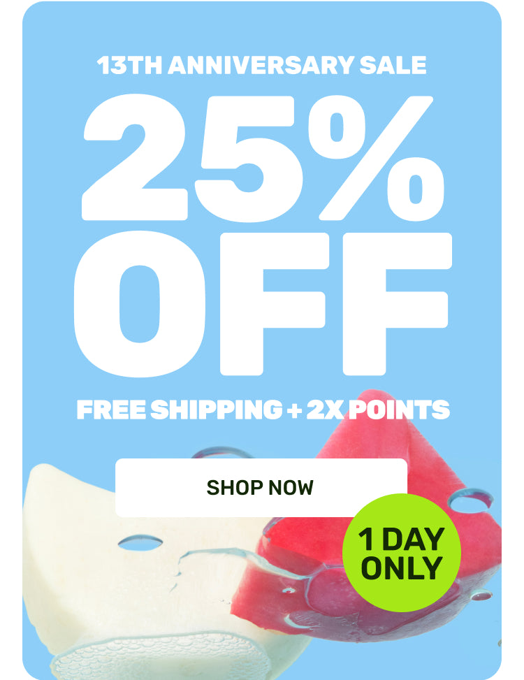 13th Anniversary Sale - 1 day only 
25% off
free shipping + 2X points
shop now