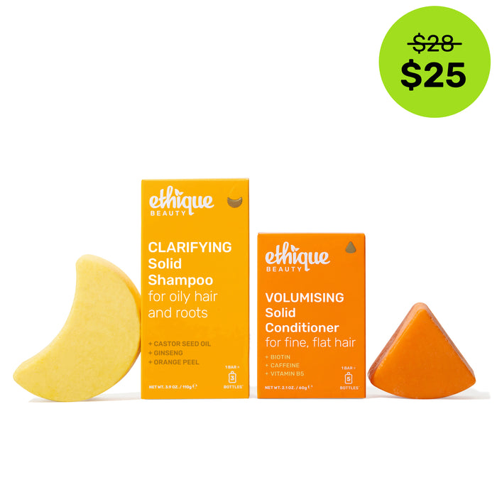 CLARIFYING Shampoo Bar and VOLUMISING Solid Conditioner bar