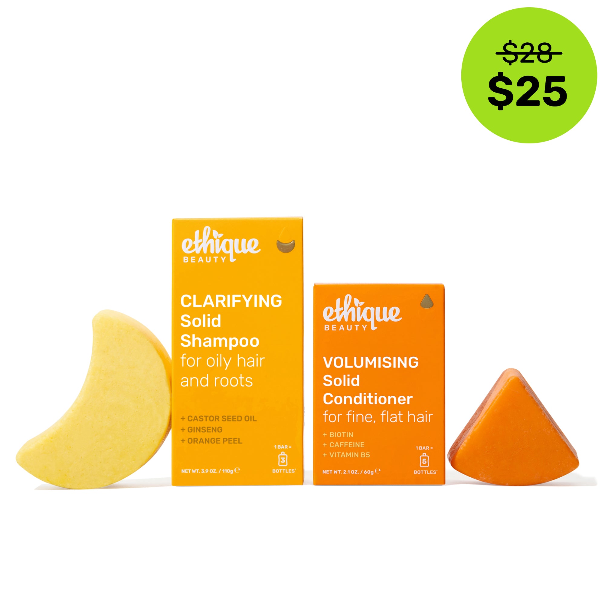CLARIFYING Shampoo and VOLUMISING Conditioner Bar Bundle