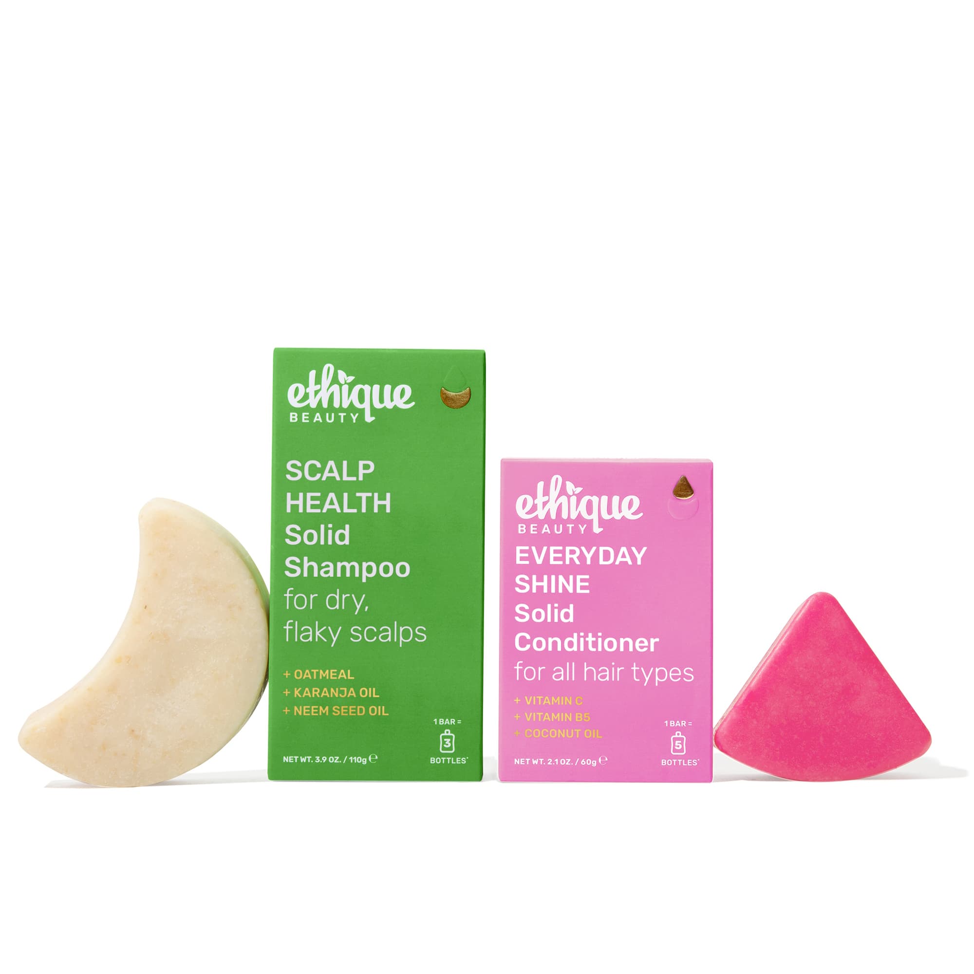 Scalp Health Solid Shampoo and Everyday Shine Solid Conditioner Bundle