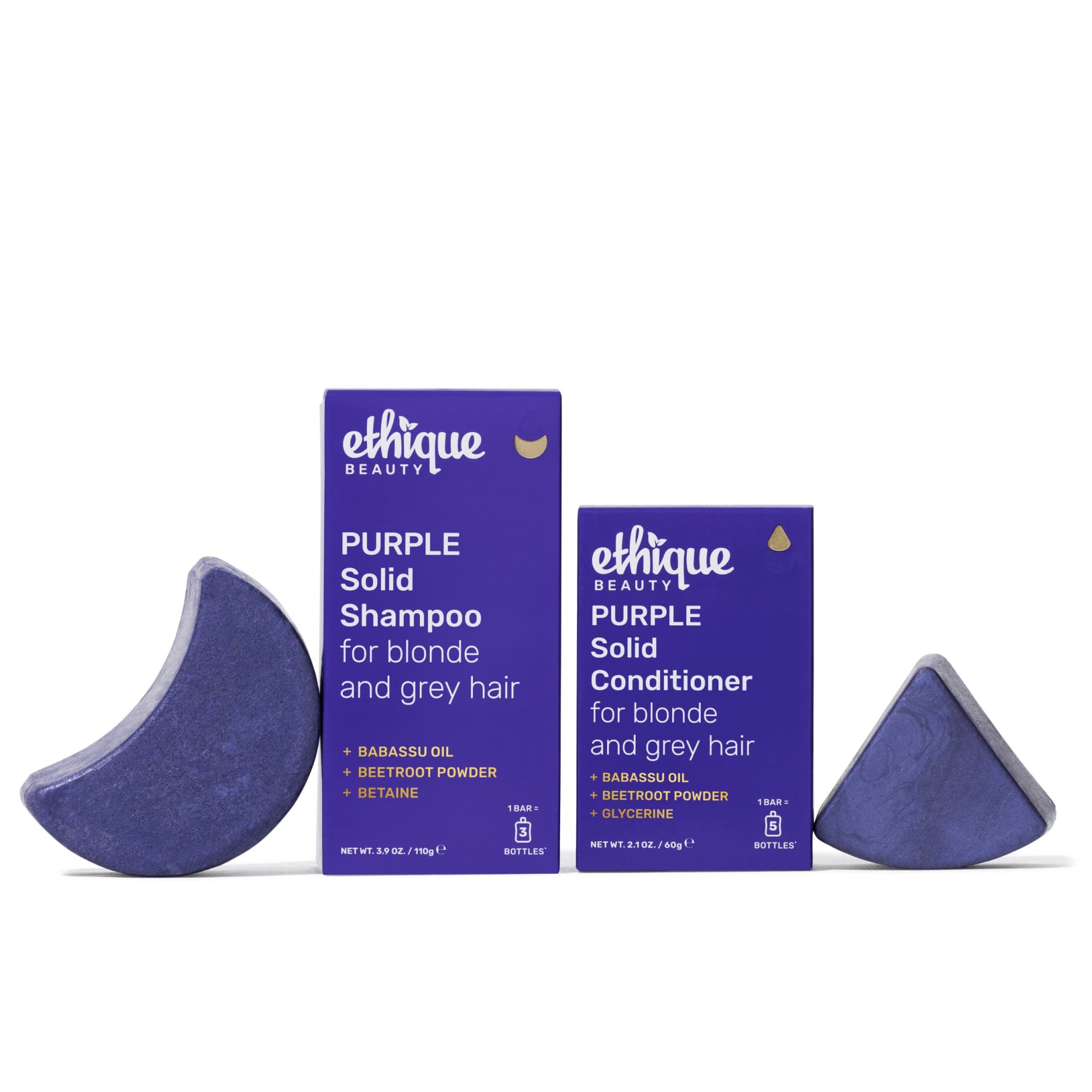 Purple Solid Shampoo and Conditioner Bundle for blonde and grey hair