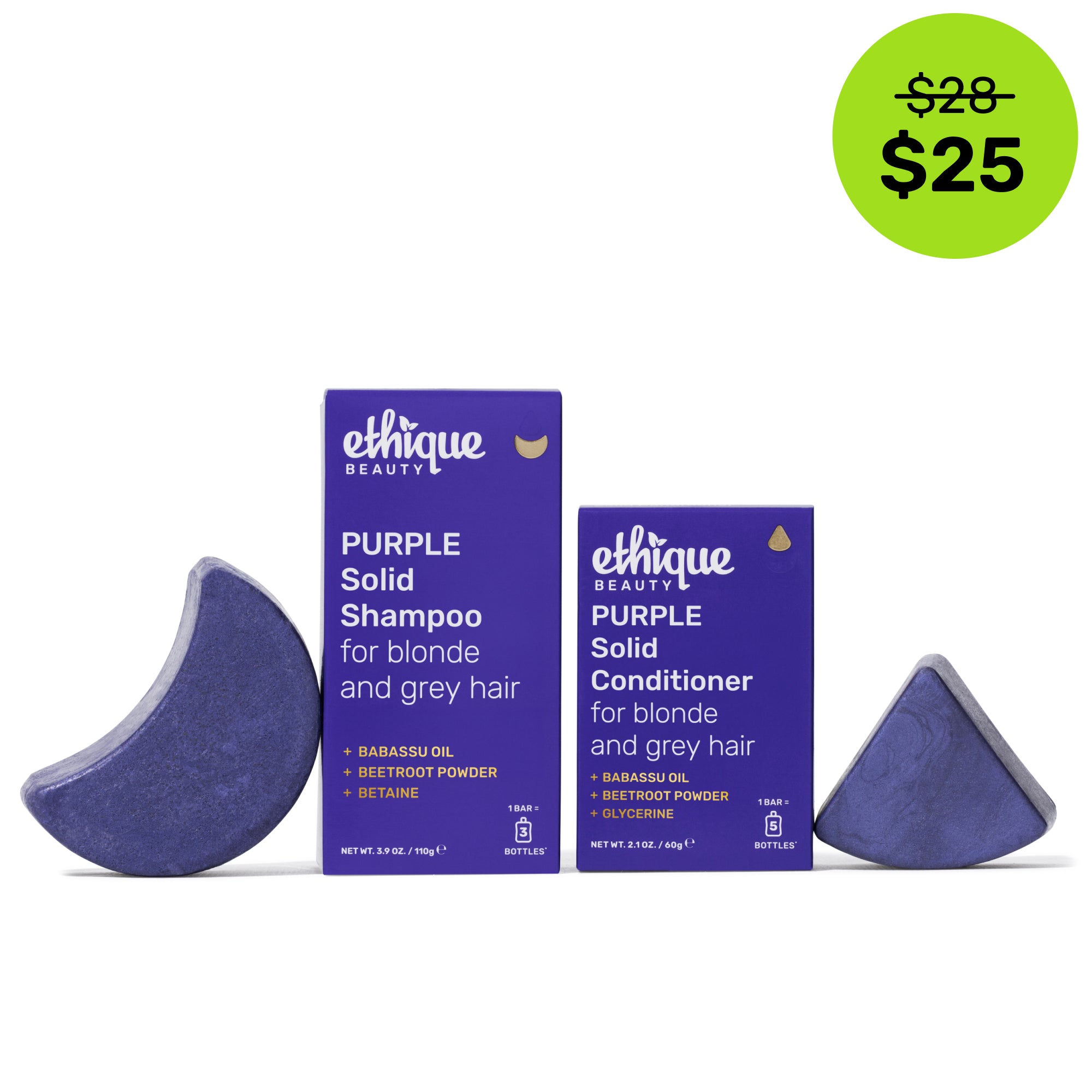 PURPLE Shampoo and Conditioner Bar Bundle