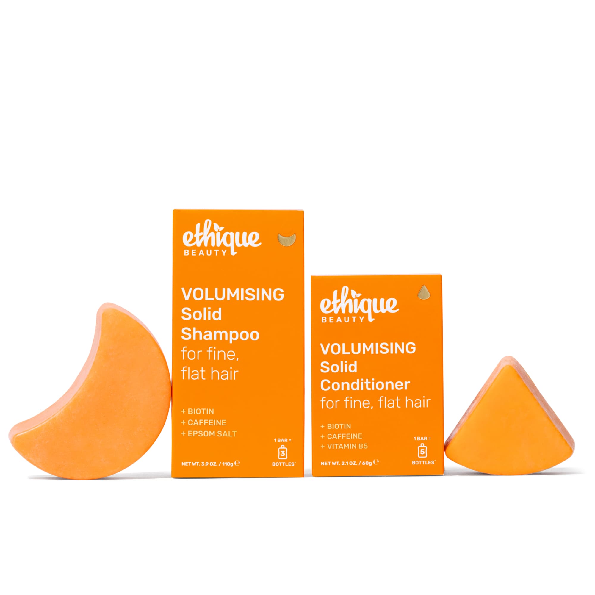 Volumising Solid Shampoo and Conditioner for fine, flat hair