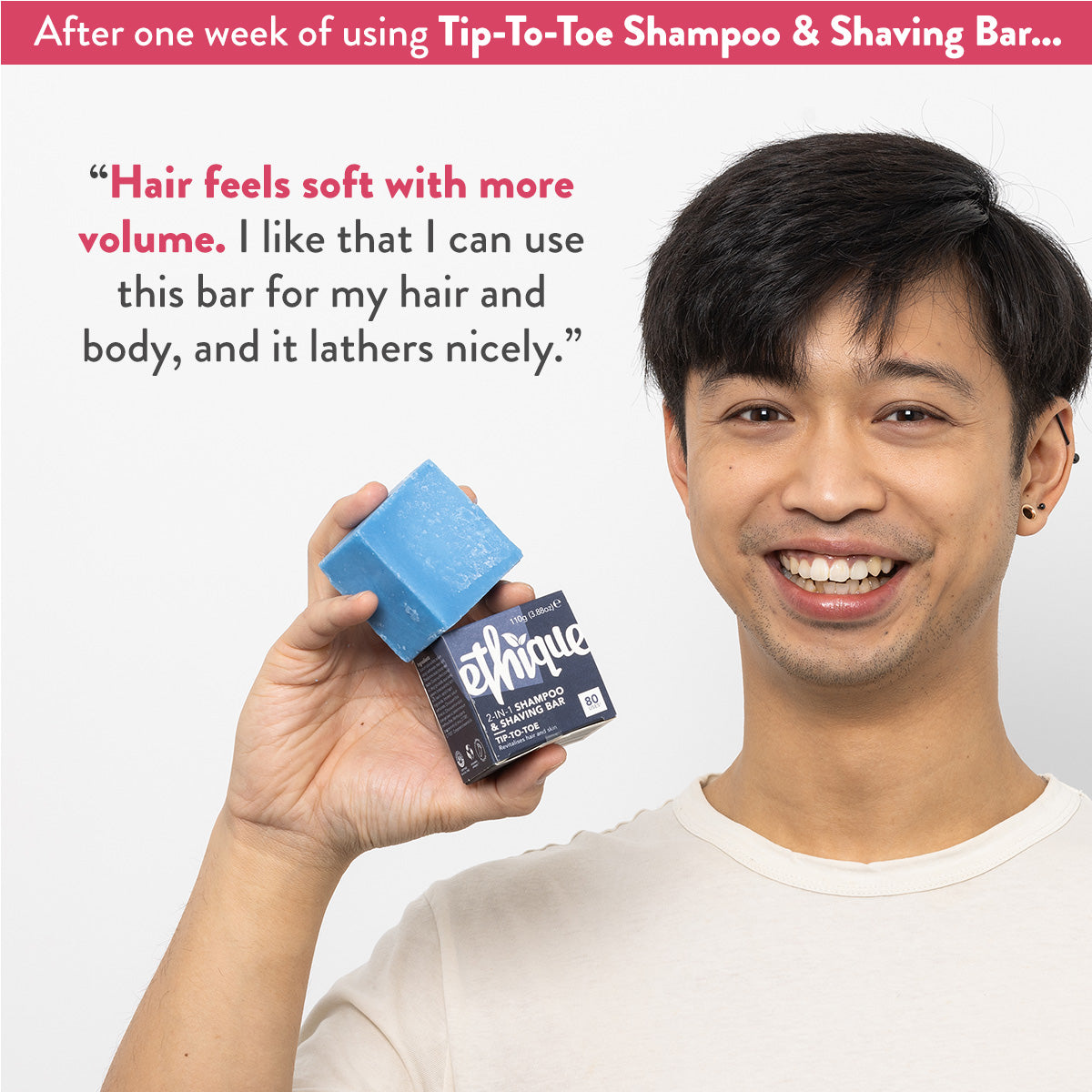 Tip-to-Toe™ 2-In-1 Solid Shampoo & Shaving Bar Mini