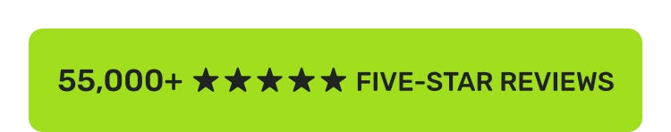 55,000+ five star reviews